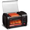 Elite Gourmet Cuisine, Fornetto per hot dog EHD-051B, timer di 30 minuti, rulli riscaldati in acciaio inox, teglia e vassoio raccogli briciole, capacità 4 panini da hot dog, nero