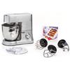 Moulinex Masterchef Impastatrice Planetaria, 6,7 litri, Robot da cucina con Frusta, sbattitore, Gancio Impastatore, 1500 W, 8 velocità, QA810D