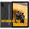 HOTWAV Tablet Rugged 2023 R6 Pro, 15600mAh, 10.1''HD+ Robusto Tablet Android 12, 8GB+128GB+1TB Espandibile Octa-core Tablet in Offerta, IP68/69K Tablet PC,16MP Fotocamera, 4G/5G WIFI/GPS/OTG, Arancia