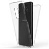 NALIA Custodia Integrale compatibile con Samsung Galaxy S9 Plus, Fronte & Retro Cover Protettiva con Vetro Temperato, Sottile Grip Bumper Case Telefono Cellulare Protezione, Colore:Trasparente