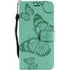 DENDICO Cover per iPhone X, Pelle Portafoglio Custodia per iPhone X Custodia a Libro con Funzione di appoggio e Porta Carte di Credito - Verde