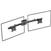 WALI Supporto Doppio Monitor per 2 Schermi fino a 27 27 Pollici, Braccio Monitor Muro da Singolo a Doppio Attacco VESA 75x75/100x100 mm(012ARM), Nero