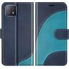 BoxTii Cover per Oppo A72 5G / Oppo A73 5G / Oppo A92S / Oppo Reno 4Z, Custodia in PU Pelle Portafoglio per Oppo A72 5G / Oppo A73 5G, Magnetica Cover a Libro con Slot per Schede, Blu