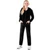 CityComfort Tuta Bambina Ragazza Velluto 5-14 Anni (Nero, 7-8 Anni)