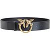 Pinko Love Berry Simply H4 Belt Vite, Cintura Donna, Z99q_nero-antique Gold, L