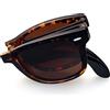 Joopin Occhiali da Sole Pieghevoli Uomo Donna Polarizzati Protezione UV400 Classici Vintage Quadrati Rettangolari Occhiali Foldable (Leopardati Marroni)