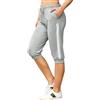 Bresdk Pantaloni della Tuta Capri Estivi Pantaloni Jogger Corti Donna Casual con Tasche e Coulisse per Jogger Fitness, Grigio, XL