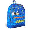 Sonic The Hedgehog Zaino Scuola Elementare Media per Bambino Bambina Zainetto Grande per Bambini Gadget Scolastici Originali (Blu)