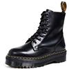 Dr. Martens 1460 Milled Smooth, Scarpe Stringate Basse Brogue Donna, Nero Black Polished, 42 EU