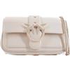 Pinko Love One Pocket C Naplack, Borsa Donna, Z14B_Bianco + Bianco-Block Color, Taglia Unica