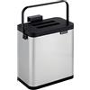 Navaris Pattumiera da Appendere Cucina Acciaio Inox - Contenitore Umido Pensile - Cestino Raccolta Organico 3L - Cesto Spazzatura Sottolavello Sospeso