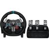 Logitech G G29 Driving Force Racing Wheel Volante da Corsa, Pedali Regolabili, Ritorno di Forza Reale, Comandi Cambio in Acciaio Inossidabile, Volante in Pelle, Presa EU, per PS5, PS4, PC - Nero