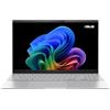 ASUS Vivobook S 15 OLED S5507QA#B08H1GNQW9, Notebook in alluminio con Monitor 15.6" Glossy, 120Hz, Processore Snapdragon® X Plus, RAM 16GB, 512GB SSD PCIE, Qualcomm® Adreno™ GPU, WIN 11 HOME, Argento