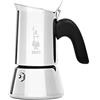 Bialetti Nuova Venus, Caffettiera Per Caffè Espresso, Non adatta all'Induzione, Acciaio Inossidabile, 2 Tazze (85 ml)