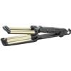 BaByliss C260E Easy Waves, Triferro Beach Waves Con Rivestimento In Ceramic Titanium, 3 Temperature, Punte termo isolata, Oro e Nero