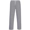 Portwest Pantaloni Bromleys Chef, Taglia Regolare, Colore: Blu/Bianco, Taglia: S, C079CHRS