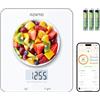 RENPHO Bilancia da Cucina Digitale, Bilancia Elettronica per Alimenti per Cottura e Caffè, Apparecchio Bilancia da Cucina per Keto, Macro, Calorie e Perdita di Peso con App per Smartphone, Bianco