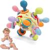 HOTUT Giochi Neonato Giochi Montessori Colorati Palla Massaggia Gengive Sensoriale per Neonati Giocattoli Dentizione Sonaglio Giochi Sensoriali per Neonati Regali 0-3-6-9-12 Mesi Bambini Regalo Natale