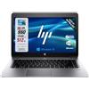 HP Elitebook Folio, Notebook Pc portatile Pronto All'uso, Display 14", Intel Core i7-6th, Ram 16GB, SSD 512GB, Win 10Pro, Pacchetto Libre Office (Ricondizionato)