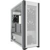 Corsair 7000D AIRFLOW Case per PC ATX Full-Tower (Pannello Anteriore a Flusso d'aria Elevato, Tre Ventole da 140 mm con Ripetitore PWM Incluse, Generoso Spazio Interno), Bianco