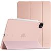 ProCase Cover iPad Air 13 Pollici M2 2024, iPad Pro 12.9" 6/5/4/3 Generazione 2022/2021/2020/2018, Custodia Ultra Sottile Leggero con Auto Svegliati/Sonno -Rosegold