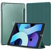 4UBonLife Custodia per iPad 9a/8a/7a Generazione 10,2 Pollici 2021/2020/2019, Smart Cover Protettiva Rigida Custodia Sottile e Leggero con Retro Traslucido per iPad 7/8/9, Verde Notte