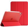 ProCase Custodia iPad Air 11" M2 2024, Cover iPad Air 6/5/4 Generazione (10,9 Pollici Modello 2022/2020), [Supporta Ricarica di Pencil 2] Smart Cover Leggero Auto Svegliati/Sonno -Rosso