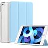 4UBonLife Custodia per iPad Mini 3 Mini 2 Mini 1 Generazione 7,9 Pollici, Case Cover Protettiva Rigida, Sottile e Leggera con Traslucida Posteriore Opaca Cover per iPad Mini 1 2 3, Azzurro