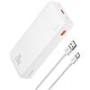 Baseus Power Bank 20000mAh Powerbank 20W Ricarica Rapida, Batteria Esterna per Telefoni Cellulari 20W PD QC Charger con USB C in&Out, Mini Powerbank per iPhone 15 14 13 12 11 Samsung S23 S22 iPad