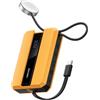 VEEKTOMX Power Bank 30W PD VEEKTOMX Powerbank 10000mAh Caricatore Portatile USB C con Cavo Integrato Caricabatterie per Apple Watch Batteria Esterna Compatibile con iPhone 15/iWatch Android Smartphone (Giallo)