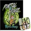 RICK AND MORTY Coperta Pile - Plaid Divano 150x130cm - Coperta Letto Singolo Coperte Calde e Morbide Gadget Regalo (Nero/Verde)