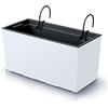 IMJ-Global Vaso per Fiori piante Rettangolare Urbi Case W Decorativo in Plastica Alto 20 cm da interno esterno 19x40 cm Rettangolare Bianco Design Moderno 12 Litri