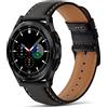 Tasikar 22mm Cinturini Compatibile Cinturino con Huawei Watch GT 2 46mm/GT 3 46mm, Cinturini di Design in Vera Pelle per Samsung Galaxy Watch 46mm/Watch 3 45mm/Gear S3 Frontier, 22mm, Nero