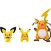 Jazwares Pokémon PKW2778 - Confezione da 3 pezzi, caratteristiche Pichu e Pikachu e Raichu Battle Figure da 3 pollici, Evolution Multipack stile 2, Multicolore