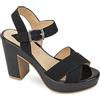 Valleverde Sandalo Elegante Donna 32530 in Pelle Nero Modello Casual. Una Calzatura Comoda Adatta per Tutte Le Occasioni. Primavera Estate. EU 38