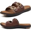 COFACE Sandali Donna Moda Comode Plantar Fascit Slides Ortopedici Estivi Leggeri Con Yoga Matt Aperta, Marrone 40.5