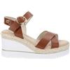 Valleverde Sandalo Donna 36720 in Pelle Cuoio modello casual. Una calzatura comoda adatta per tutte le Occasioni. Primavera Estate. EU 38