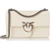 Pinko Love One Classic DC Vitello SE, Borsa Donna, Z14O-Bianco Seta-Old Silver, U