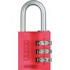 Abus 145/30_ROSSO - Lucchetto in alluminio con combinazione a 3 cifre, 30 mm, rosso