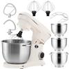 ZEEGMA PLANEET TRIO Impastatore 1500 W Robot da Cucina Multifunzione con 3 Ciotole 4 l, 4,5 l e 5,2 l, 10 Velocità Gancio per Impastare, Gancio a Foglia, Frusta Coperchio con Misurino