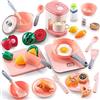 Kopi kopi corgi Kopi Corgi Giocattoli da Cucina per Bambini,36 Pezzi Set Accessori Cucina Bambini con Pentole Giocattolo,Taglio Cibo Verdura,Macchina caffè,Ruolo Piccolo Cuoco Giochi per Bambini Bambina 3 Anni