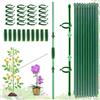 FENGJIAHUI (90 PCS) Tutori per Piante, 20 Pezzi Sostegno per Piante, Viene Fornito con 20 Moschettoni con 10 Tubi di Srolunga, Sostegno per Piante, Tutori per Piante, Bastoncini per Vasi