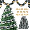 FePen Ghirlanda natalizia da 10 m, Ghirlanda di pino Artificiale, Ghirlanda Albero di Natale 30 fiocchi, ornamento per decorazioni natalizie per feste Porta Scale Camino Casa Interni Esterno (Oro)