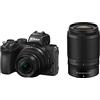 Nikon Z50 + Z DX 16-50VR+50-250VR+ Lexar SD 64GB Fotocamera Mirrorless, CMOS DX da 20.9 MP, sistema Hybrid-AF, Mirino elettronico (EVF), LCD 3,2" touch, Video 4K, Nero [Nital Card: 4 Anni di Garanzia]