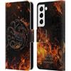 Head Case Designs Licenza Ufficiale House of The Dragon: Television Series Nero Stagione 2 Key Art Custodia Cover in Pelle a Portafoglio Compatibile con Samsung Galaxy S22 5G
