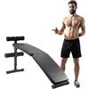 COSTWAY Panca Curva per Addominali Panca Palestra Multifunzione, Pieghevole e Inclinabile, per Sit Up, Acciaio Inox, Nero