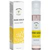 Doppeltree Spray per il viso all'acqua di rose di Doppeltree - Tonico viso idratante astringente pori, con amamelide, olio di rosa canina e fiocchi d'oro 24K - Formulato a San Francisco