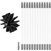 MOCNT Kit di Pennello per Pulizia del Camino Spazzole per Camini Nylon Rotante Flessibile Spazzola Pulizia Camino con 12 Aste Flessibili 1 Testa a Pennello