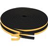 Desdira 20M Guarnizione Porta Isolante, Nero Guarnizione Finestra Autoadesiva da 2 Rotoli/6mm x 3mm, Alta Densità Neoprene Adesivo Isolamento Nastro Sigillante per Anti Freddo