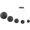 Sonic Energy Gong Resonant Mallets - Set di 5 mallet con testa in gomma - Per suonatori di gong, percussioni e meditazione - Varie misure (G-RM-SET-5)